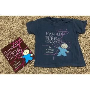 Out of Print Harold and the Purple Crayon Bok and T-Shirt Set Size 4